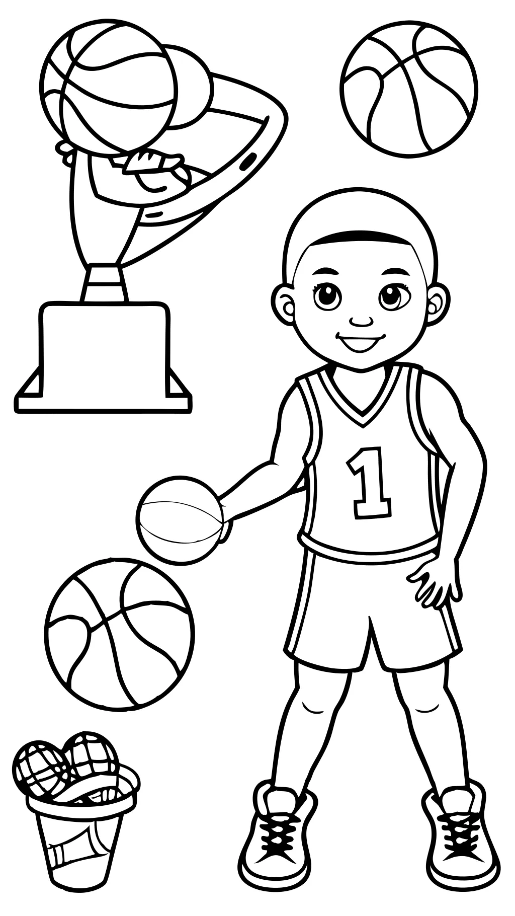 basket ball coloring pages